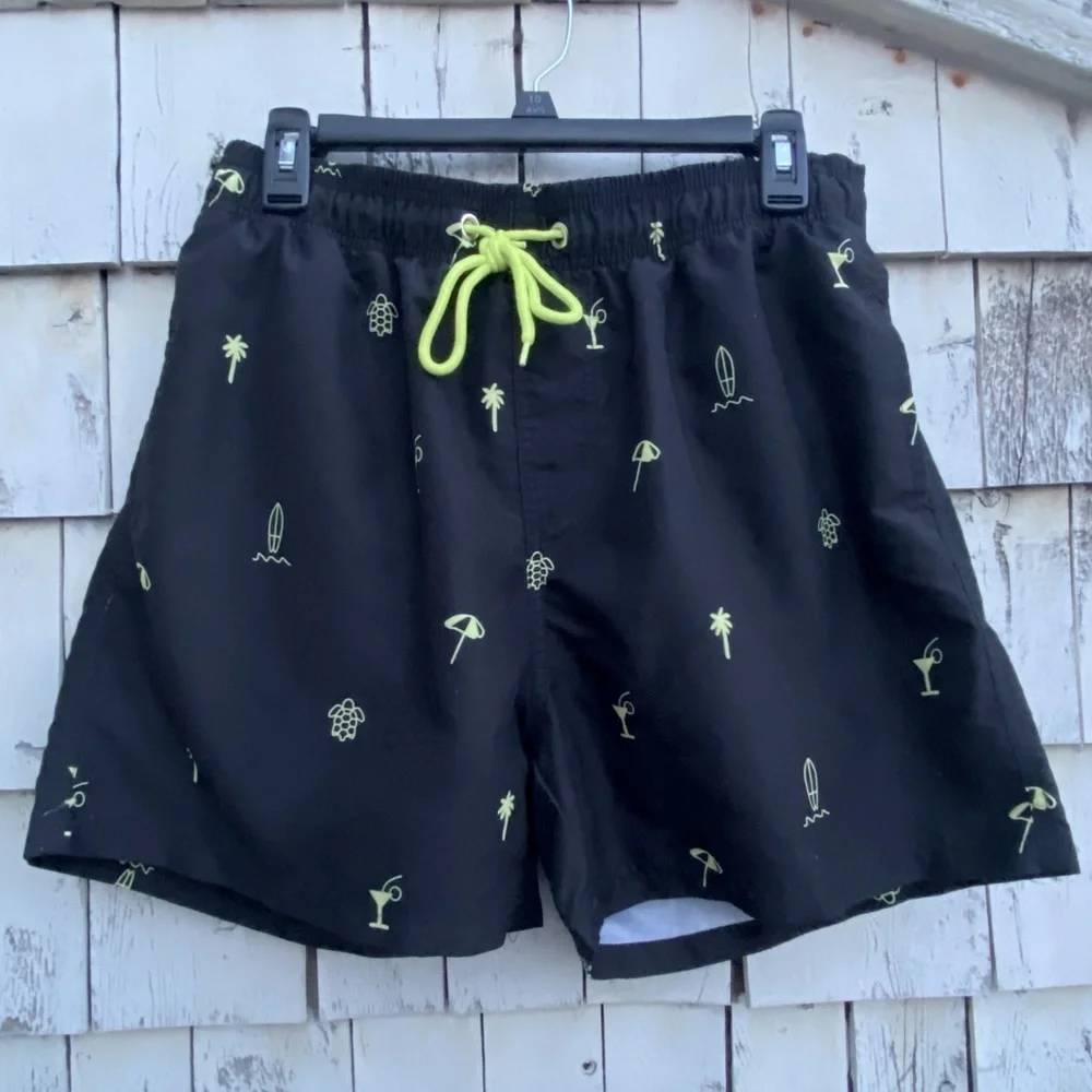 Men’s Swim Black Trunks